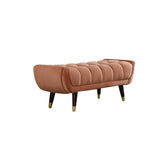 Modern Entryway Bench Gray Velvet Upholstered Ottoman Bench for End of Bed