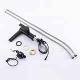 Modern Black Single Hole Bathroom Sink Faucet Intelligence Temperature Digital Display