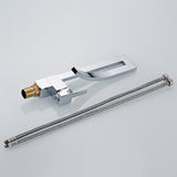 Single Handle Single Hole Bathroom Sink Faucet with Waterfall Spout in Chrome Brass