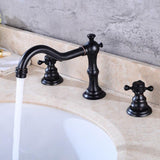 Chester Traditional Double Handle Bathroom Widespread Sink Faucet Victorian Spout