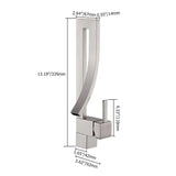 Single Handle Single Hole Bathroom Sink Faucet with Waterfall Spout in Chrome Brass