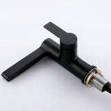 Modern Black Single Hole Bathroom Sink Faucet Intelligence Temperature Digital Display