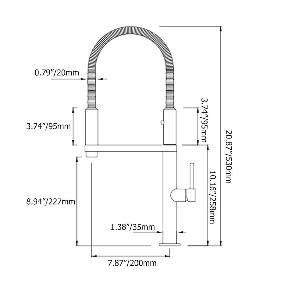 Rose Gold Single Hole High Arc Magnetic Kitchen Faucet Dual-function Spray