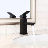 Dree Single Hole Single Handle Brass Bathroom Sink Faucet in Matte Black