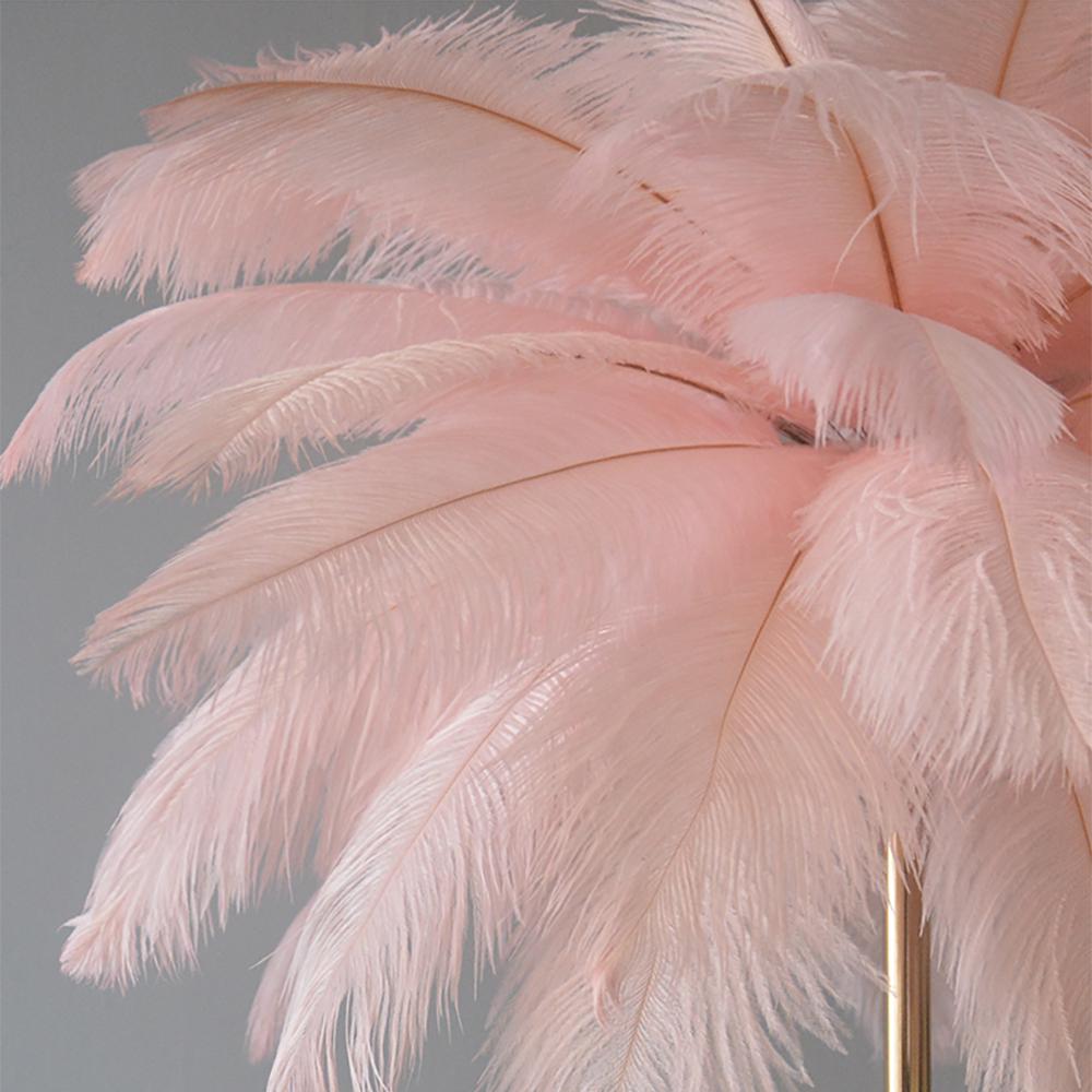 Pink Feather Gold Floor Lamp Unique Tree Standing Lamp
