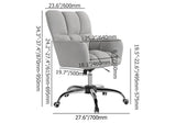 Modern Office Chair Upholstered Cotton & Linen Swivel Task Chair Height Adjustable