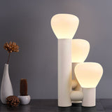 Minimalist Style 3-Light Green Table Lamp Warm Light with On / Off Switch