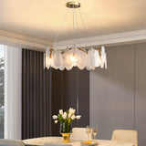 Postmodern 8-Light Tiered Cloud Glass Chandelier with Adjustable Cables