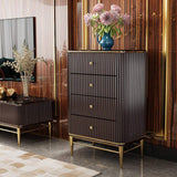 25.6" Chest Light Luxurious White & Gold 4-Drawer Dresser-Wehomz-Cabinets & Chests,Furniture,Living Room Furniture