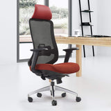 Contemporary Light Gray Mesh Swivel Office Chair with High Back & Adjustable Height-Furniture,Office Chairs,Office Furniture