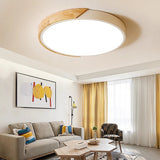 Modern LED Drum Shaped Medium Flush Mount Ceiling Light in White Dimmable