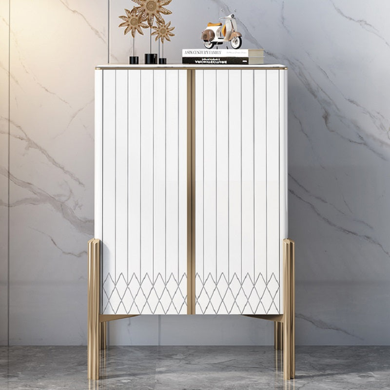 Aro Contemporary Black 2 Doors Chest Modern Accent Cabinet for Storage