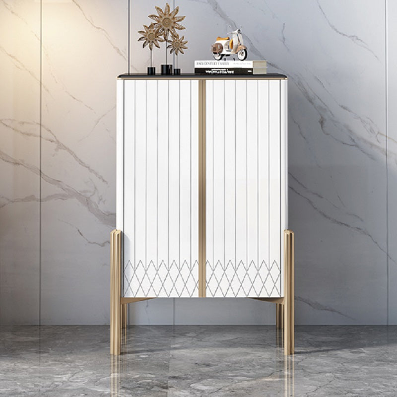 Aro Contemporary Black 2 Doors Chest Modern Accent Cabinet for Storage