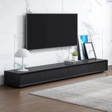 Modern 94 Inch Black TV Stand Rectangle Media Stand Wood TV Console with 4 Drawers-Richsoul-Furniture,Living Room Furniture,TV Stands