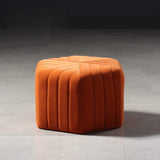 18.5" Wide Velvet Pouf Ottoman Hexagonal Ottoman in Orange-Richsoul-Furniture,Living Room Furniture,Ottomans & Benches