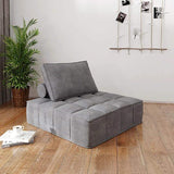 Beige Modular Armless Lounge Chair Leath-Aire Upholstered-Richsoul-Chairs & Recliners,Furniture,Living Room Furniture