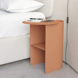 Modern Accent Tables Metal Side Table Round Small Metal Geometric Nightstand-Orange-Richsoul-End & Side Tables,Furniture,Living Room Furniture