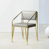 Modern PU Leather Upholstered Leisure with Gold Metal Legs Vanity Chair