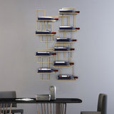 10-Bottle Modern Geometric Wall Mounted Wine Rack