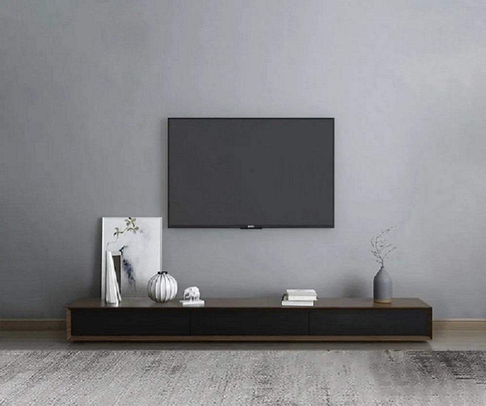 Modern 94 Inch Walnut TV Stand Rectangle Media Stand Walnut TV Console with 4 Drawers-Richsoul-Furniture,Living Room Furniture,TV Stands