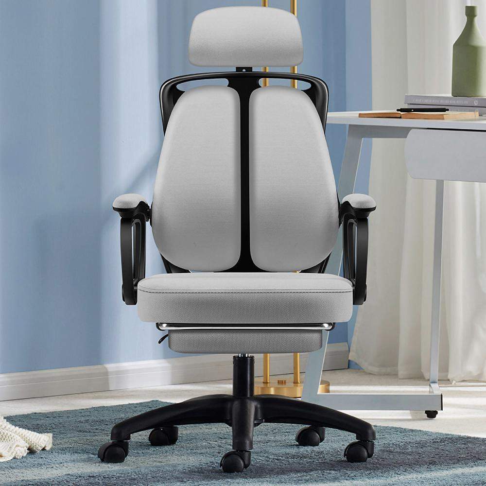 Swivel Office Chair with Lumbar Support & Armrests Task Chair in Black-Furniture,Office Chairs,Office Furniture