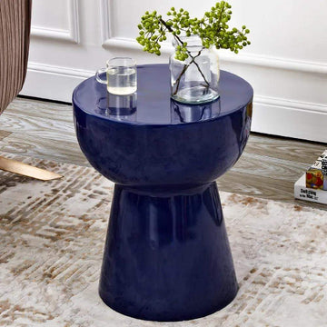 Blue Modern Round End Table Living Room Unique-Richsoul-End & Side Tables,Furniture,Living Room Furniture