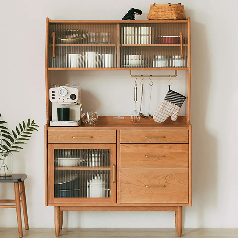 Nordic Natural Sideboard with 3 Doors & 3 Shelves & 4 Drawers in Large