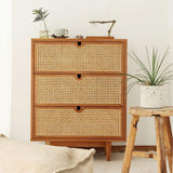 Nordic Natural 4 Drawers Chest Rattan Woven in Large-Richsoul-Cabinets & Chests,Furniture,Living Room Furniture