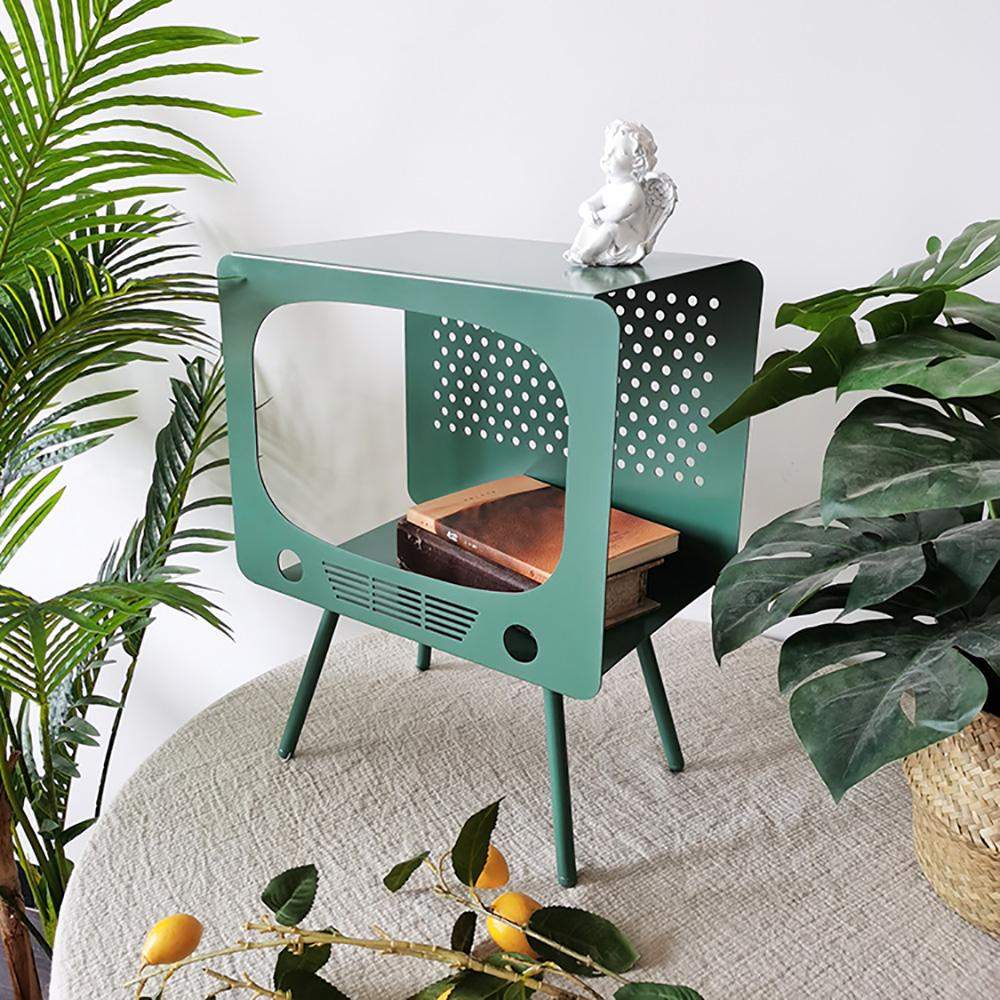 TV Sculpt Display Shelving Unique End Table in Pink-Richsoul-End & Side Tables,Furniture,Living Room Furniture