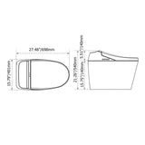 One-Piece Elongated Smart Toilet Floor Mounted Automatic Toilet Self-Clean