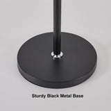 Modern Black Adjustable Floor Lamp LED Standing Reading Light with Glass Shelf