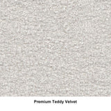 82" Modern White Teddy Velvet 3 Seaters Curved Sofa for Living Room