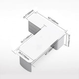 White L-Shape Executive Desk Large Home Office Desk Storage Drawers & Cabinet Right Hand