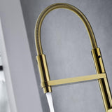 Rose Gold Single Hole High Arc Magnetic Kitchen Faucet Dual-function Spray