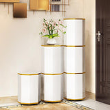 Shoes Storage Furniture Storage Cabinets Storage White&Gold 3-Door 9 Pairs Shoes