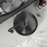 Contemporary Gold Round Stainless Steel Vessel Sink Luxury Wash Sink