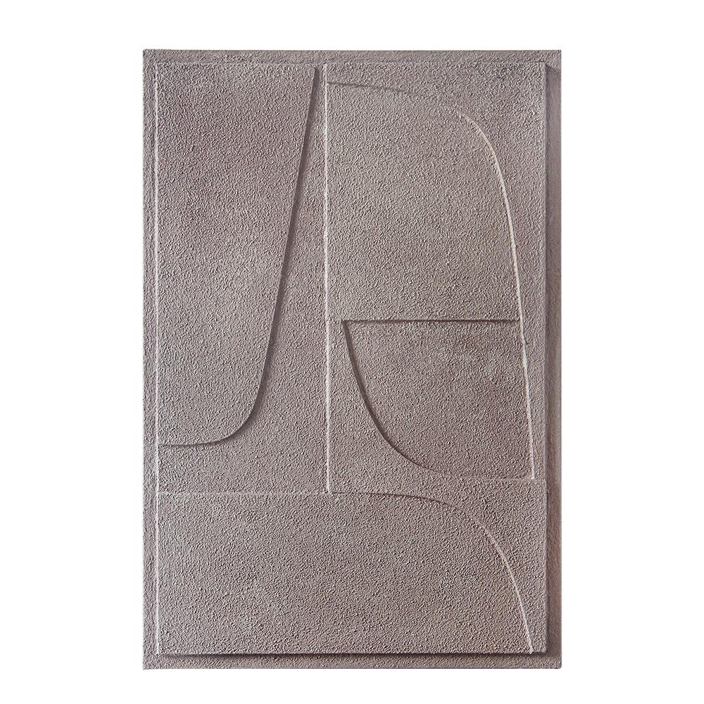 Nordic Style 3D Hanging Wall Decor Wooden Sandstone Carving Decorative Relief Painting