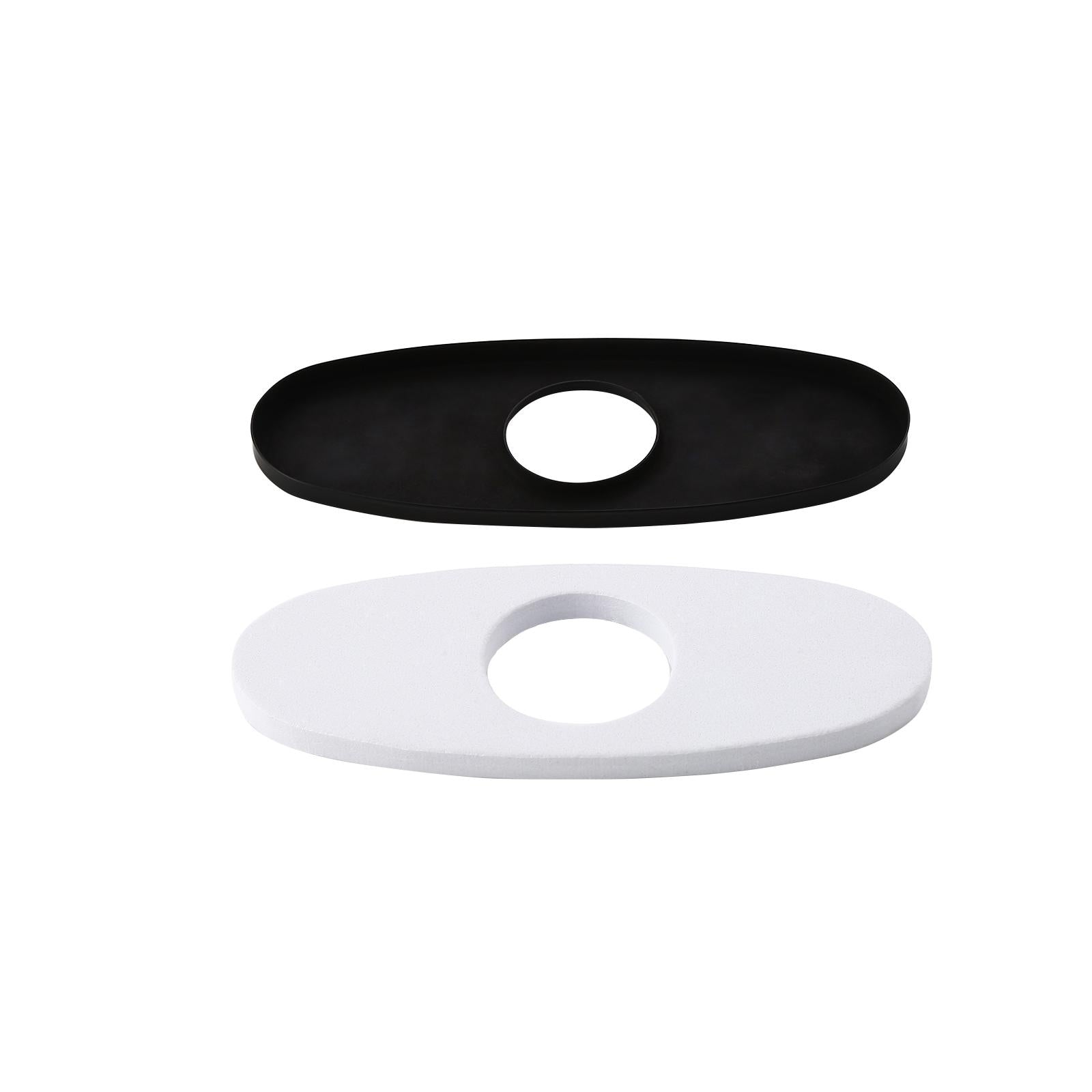 Faucet Deck Plate Escutcheon for 1-Hole Faucet Installation Matte Black Finish