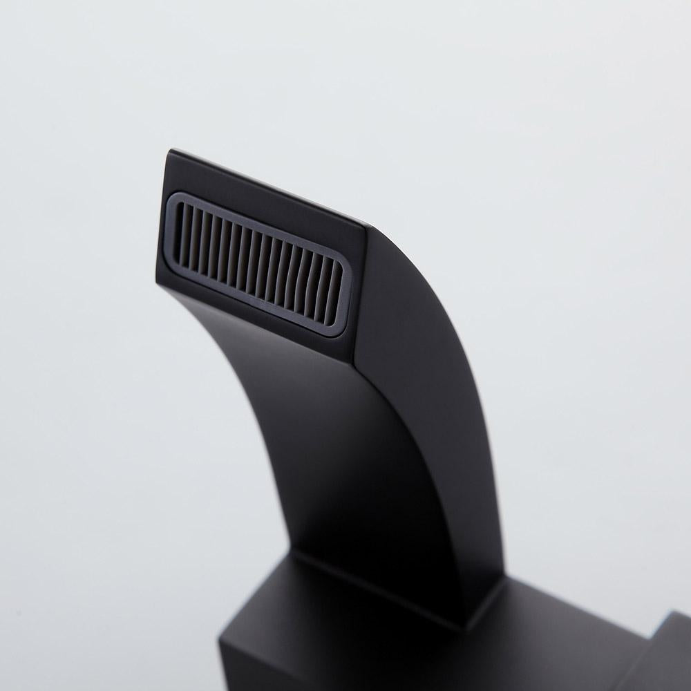 Ridge Wall Mount Waterfall Bathtub Faucet Matte Black with Hand Shower Solid Brass