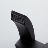 Ridge Wall Mount Waterfall Bathtub Faucet Matte Black with Hand Shower Solid Brass
