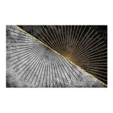 Modern Abstract Gray and Gold Rug Rectangle 5'x 7' Area Rug