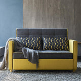 55.1" Modern 2 Seat Convertible Sofa Bed Full Sleeper Cotton & Linen Upholstery