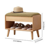Farmhouse Mini Upholstered Shoe Rack Flip-Top Stool-Gray