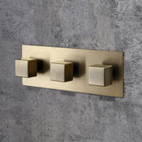 Wall-Mounted 10" Shower System in Brushed Gold with Tub Spout Solid Brass