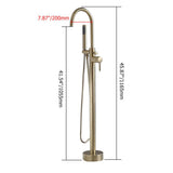 Brewst Freestanding Single Handle Tub Filler Faucet with Handheld Shower Solid Brass