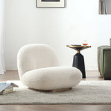 OffWhite Boucle Floor Sofa Lounge Chair Soft Cushion Single Sleeper