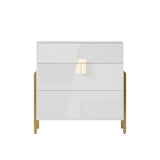 Modern Entryway White Shoe Storage Narrow Shoe Cabinet with 2 Flip Doors & 1 Drawer