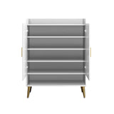 Nordic Gray Shoe Cabinet 4 Shelves Entryway Shoe Cabinet