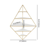 Modern Corner Wall Shelves Triangle Floating Shelves in Gold & White