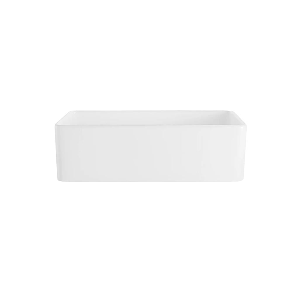 30'' Farmhouse Kitchen Sink Fireclay Rectangular Undermount Single Bowl in White